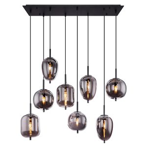 Lampa wisząca Blacky 8-punktowa szklana czarna 53490 Lampa wisząca Blacky 8-punktowa szklana czarna 53490