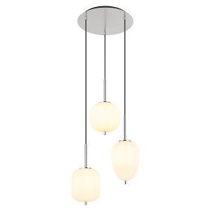 Lampa wisząca Blacky I 3-punktowa metalowa srebrna 132996 Lampa wisząca Blacky I 3-punktowa metalowa srebrna 132996