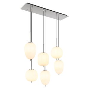 Lampa wisząca Blacky I 6-punktowa metalowa srebrna 133863 Lampa wisząca Blacky I 6-punktowa metalowa srebrna 133863