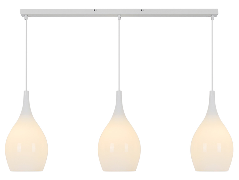 Lampa wisząca Blanco 3-punktowa szklana biała 194679
