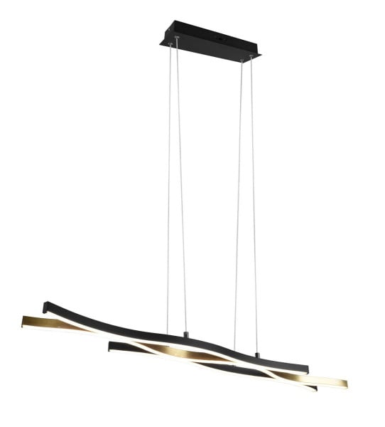 Lampa wisząca BLAZE czarno-złota LED 3x35W Odcienie bieli 4300lm Trio 836011