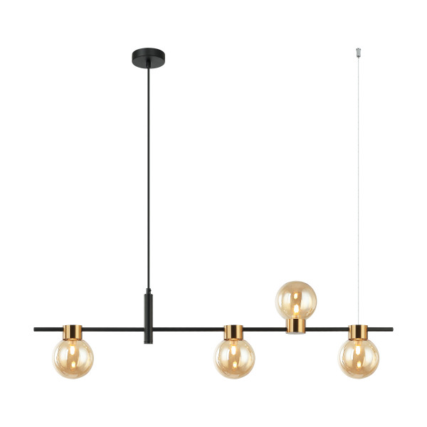 Lampa wisząca Bletter asymetryczna czarna 4xG9x25W IP20 Italux 989819