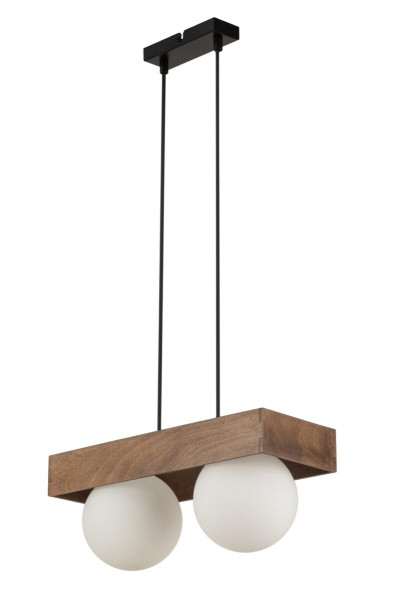 Lampa wisząca Bloom ciemne drewno-biała-czarna 2xG9x12W Sigma Lighting 989296