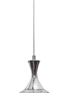 Lampa wisząca Bodek glamour chromowana z kryształkami E27 1x60W 100 cm IP20 1043625 Lampa wisząca Bodek glamour chromowana z kryształkami E27 1x60W 100 cm IP20 1043625