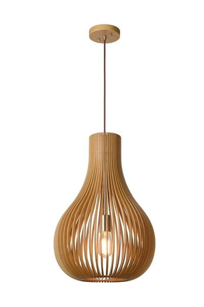Lampa wisząca BODO jasne drewno 1xE27x60W wym:185x38x38cm IP20 Lucide 1019454