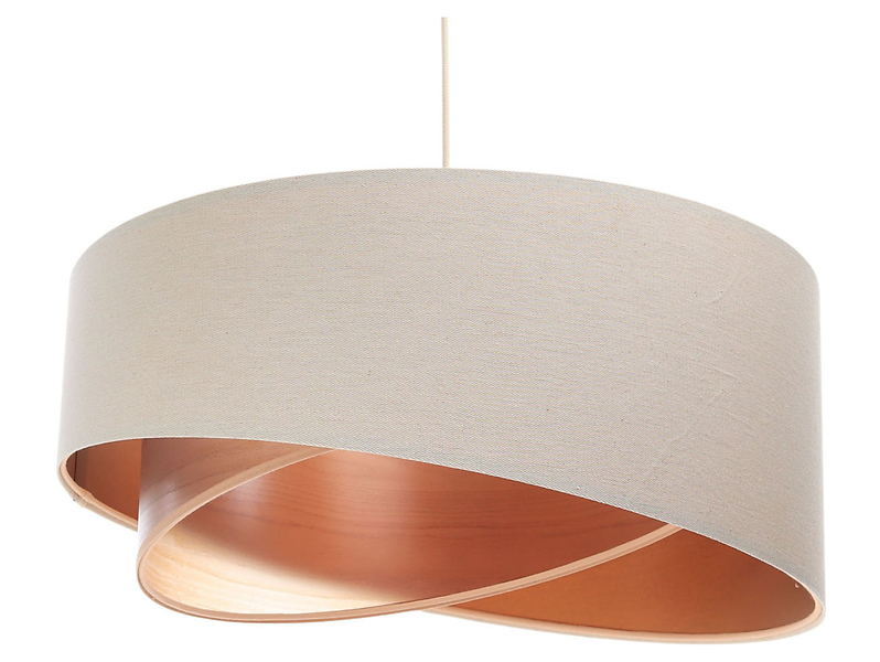 Lampa wisząca Boho 50 cm tkaninowa beżowa 55941