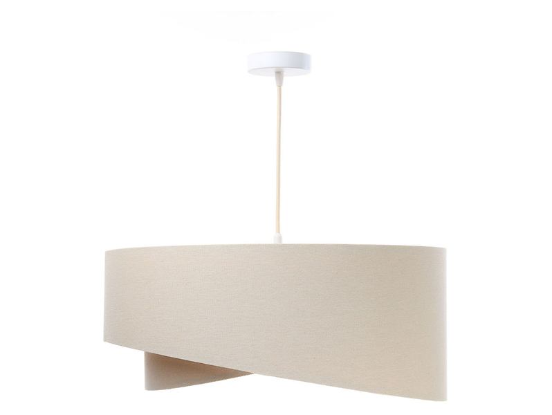 Lampa wisząca Boho 50 cm tkaninowa beżowa 55942
