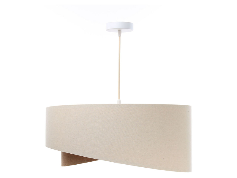 Lampa wisząca Boho 50 cm tkaninowa beżowa 55943