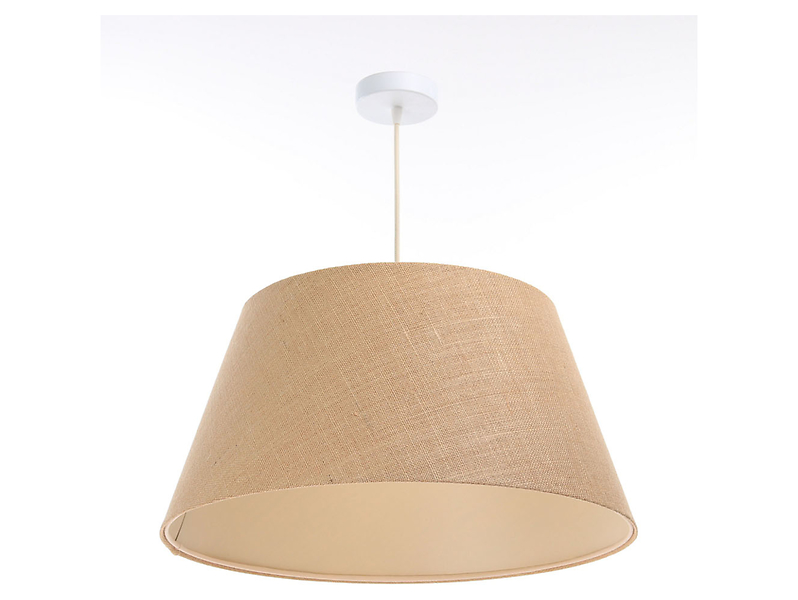 Lampa wisząca Boho 50 cm tkaninowa beżowa 55948
