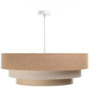 Lampa wisząca Boho 60 cm tkaninowa beżowa 55939 Lampa wisząca Boho 60 cm tkaninowa beżowa 55939