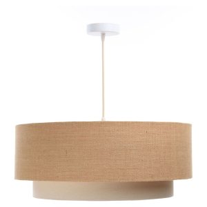 Lampa wisząca Boho 60 cm tkaninowa beżowa 55946 Lampa wisząca Boho 60 cm tkaninowa beżowa 55946