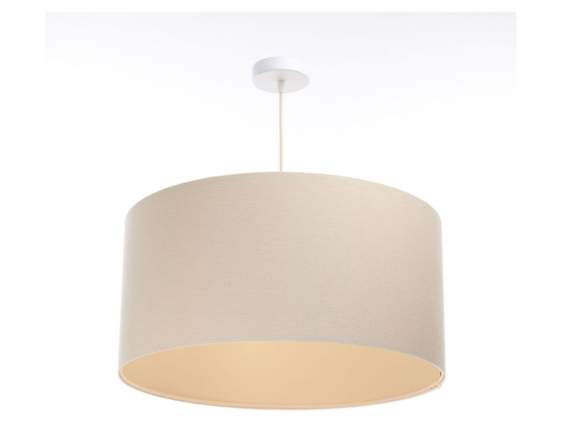 Lampa wisząca Boho 60 cm tkaninowa beżowa 55925