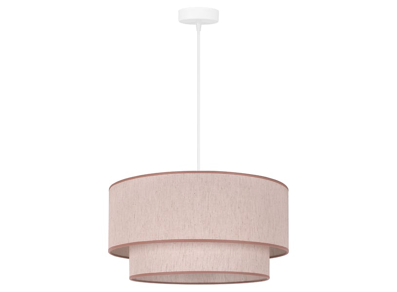 Lampa wisząca Boho tkaninowa beżowa 333583
