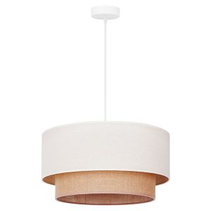 Lampa wisząca Boho tkaninowa beżowa 333574 Lampa wisząca Boho tkaninowa beżowa 333574