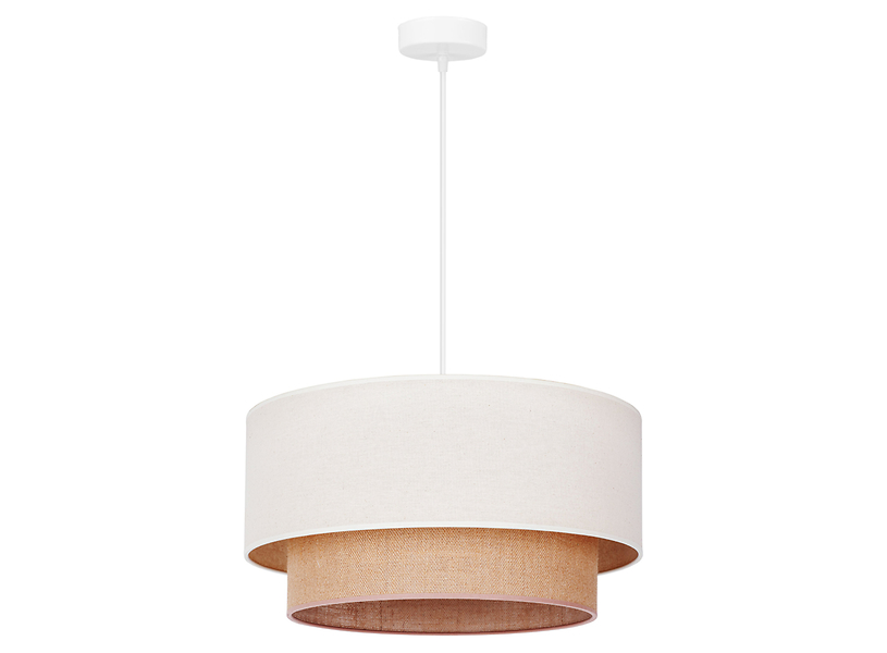 Lampa wisząca Boho tkaninowa beżowa 333574