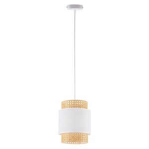 Lampa wisząca Boho tkaninowa biała 56236 Lampa wisząca Boho tkaninowa biała 56236