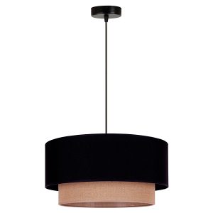 Lampa wisząca Boho tkaninowa czarno-beżowa 333585 Lampa wisząca Boho tkaninowa czarno-beżowa 333585