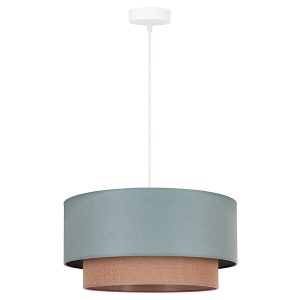 Lampa wisząca Boho tkaninowa niebiesko-beżowa 333584 Lampa wisząca Boho tkaninowa niebiesko-beżowa 333584