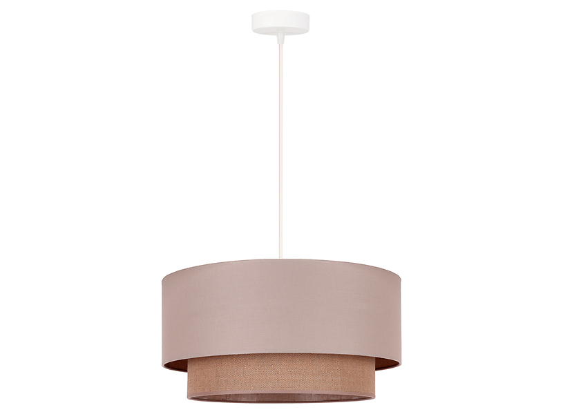 Lampa wisząca Boho tkaninowa różowa 334425