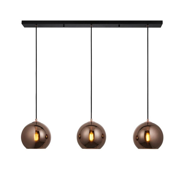 Lampa wisząca BOLI miedziana 3xE27x20W wym:142x100x20cm IP20 Endon 1026927