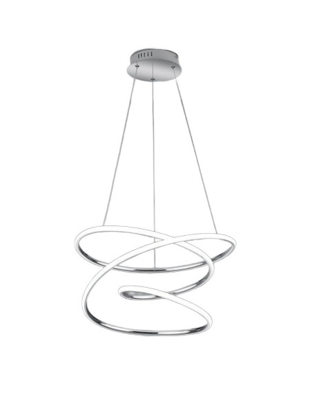 Lampa wisząca BOLOGNA srebrno-biała LED 1x36W Neutralna biel 5100lm RL 856397