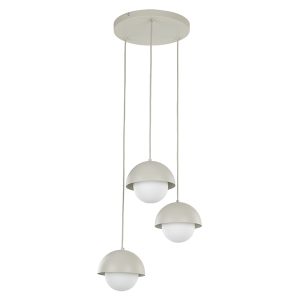 Lampa wisząca Bono 3-punktowa szklana beżowo-biała 296137 Lampa wisząca Bono 3-punktowa szklana beżowo-biała 296137