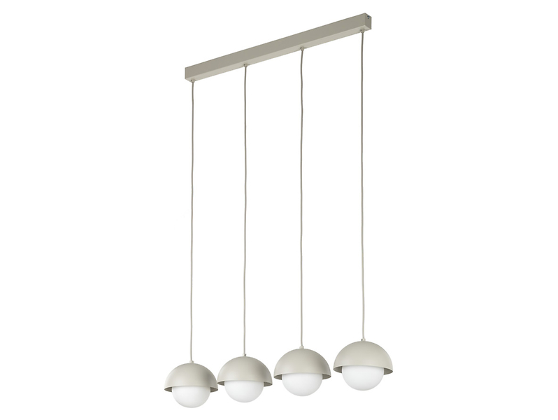 Lampa wisząca Bono 4-punktowa szklana beżowo-biała 296138