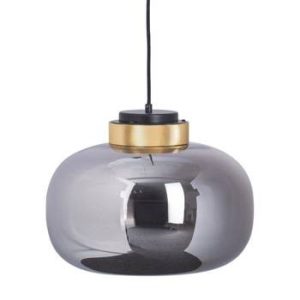 Lampa wisząca BOOM LED szaro złota 35 cm okrągła 212554