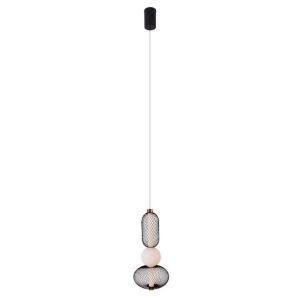 Lampa wisząca BORA czarno-złota LED 1x10W Ciepła biel 621lm Maxlight 845935