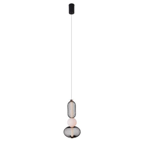 Lampa wisząca BORA czarno-złota LED 1x10W Ciepła biel 621lm Maxlight 845935