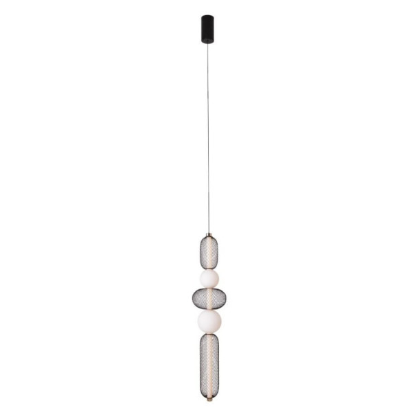 Lampa wisząca BORA czarno-złota LED 1x28W Ciepła biel 1630lm Maxlight 845625
