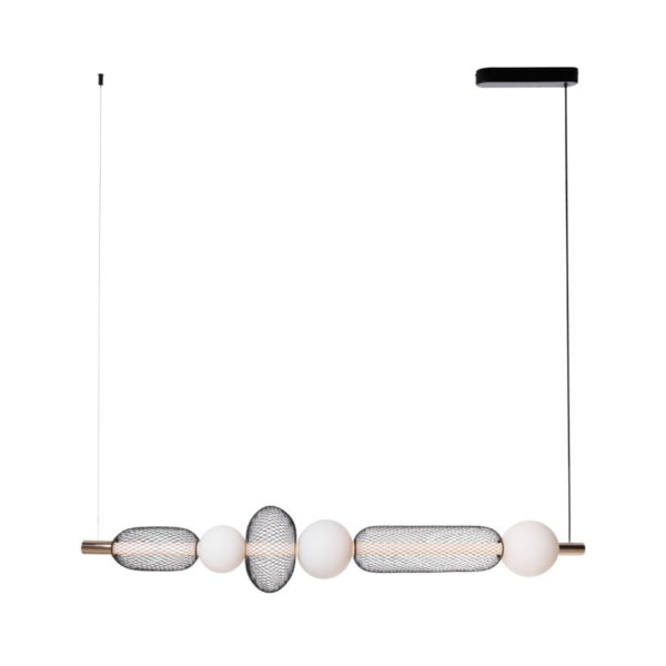 Lampa wisząca BORA czarno-złota LED 1x29W Ciepła biel 1674lm Maxlight 847919
