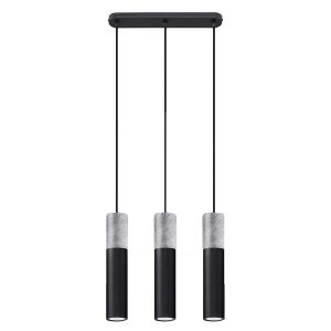 Lampa wisząca Borgio 3-punktowa stalowa czarna 48364