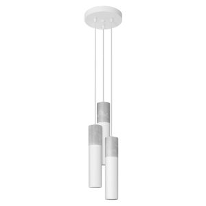 Lampa wisząca Borgio 3P stalowa biała 52621