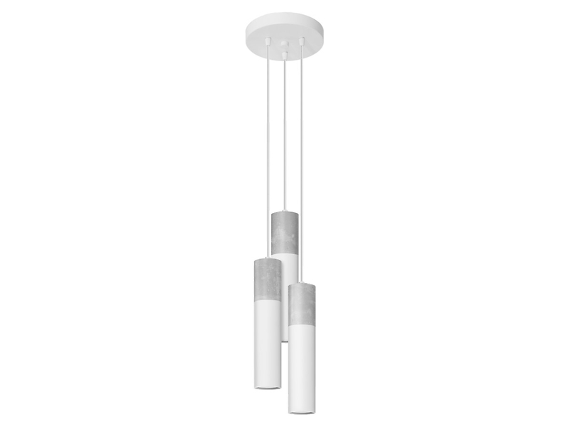 Lampa wisząca Borgio 3P stalowa biała 52621