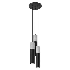 Lampa wisząca Borgio 3P stalowa czarna 52622 Lampa wisząca Borgio 3P stalowa czarna 52622