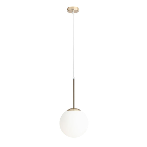 Lampa wisząca Bosso mosiądz-biała 1xE14x10W wym:200x14x14cm IP20 Aldex 1016606