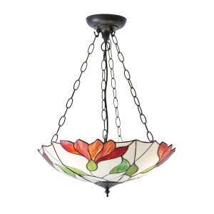 Lampa wisząca BOTANICA kwiaty brązowa 3xE27x40W IP20 Tiffany 1019202 Lampa wisząca BOTANICA kwiaty brązowa 3xE27x40W IP20 Tiffany 1019202