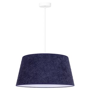 Lampa wisząca Boucle tkaninowa granatowa 333595