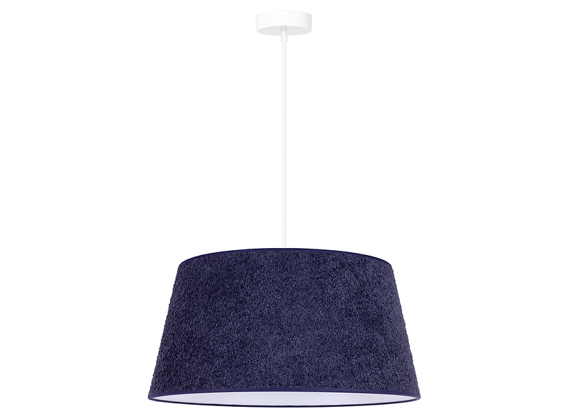 Lampa wisząca Boucle tkaninowa granatowa 333595