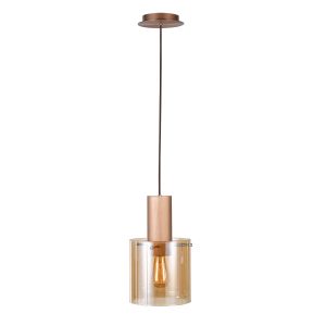 Lampa wisząca brąz antyczny Javier 1xE27x60W wym: 120x20x20 cm Italux 854164