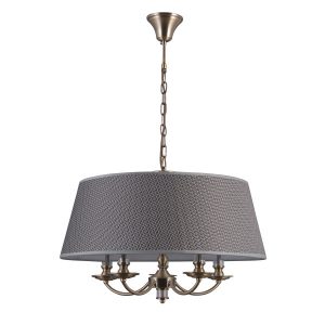 Lampa wisząca brąz antyczny Zanobi 5xE14x40W wym: 89x60x60 cm Italux 857809