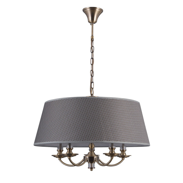 Lampa wisząca brąz antyczny Zanobi 5xE14x40W wym: 89x60x60 cm Italux 857809