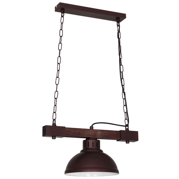 Lampa wisząca brązowa-ciemne drewno Hakon 1xE27x15W Luminex 846478