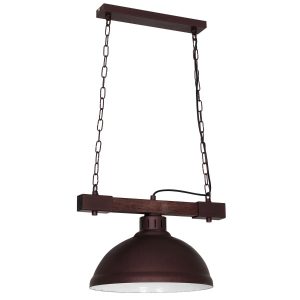 Lampa wisząca brązowa-ciemne drewno Hakon 1xE27x15W Luminex 845968