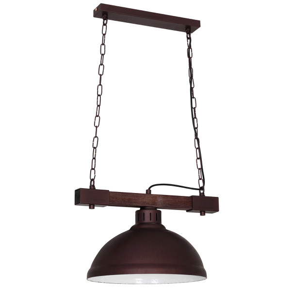 Lampa wisząca brązowa-ciemne drewno Hakon 1xE27x15W Luminex 845968