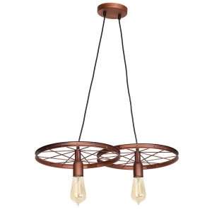 Lampa wisząca brązowa MINI 2xE27x60W wym: 74x65x35 cm Aldex 854447 Lampa wisząca brązowa MINI 2xE27x60W wym: 74x65x35 cm Aldex 854447