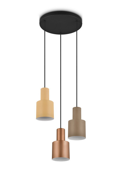Lampa wisząca brązowa-odcienie brązu AGUDO 3xE27x40W wym: 150x37x37 cm Trio 850134