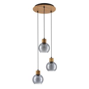 Lampa wisząca brązowa VELMA 3xE27x40W wym: 150x32x32 cm Italux 835832