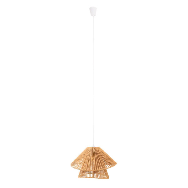 Lampa wisząca brązowo-biała AMALFI 1xE27x15W wym: 165x45x45 cm Maxlight 845885